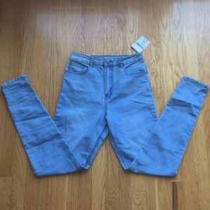 forever 21 high rise denim skinny jeans 25